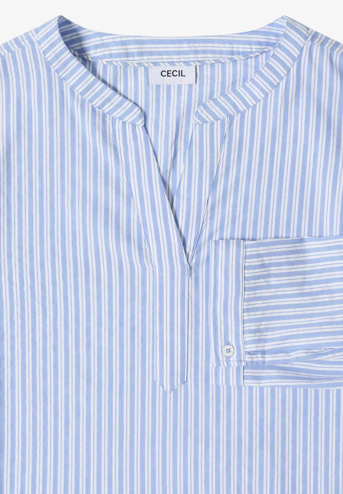 Randig blus i bomullsblandning bomull/modal