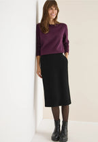 Midikjol i satin från Cecil