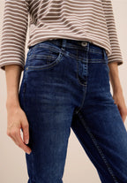 Slim-fit Jeans, modell Toronto hög midja, mellanblå