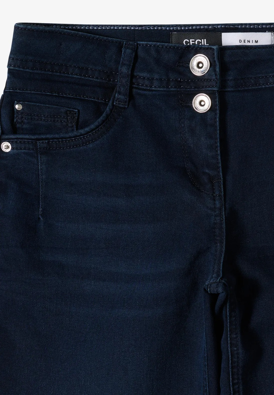 Jeans med avslappnad passform, modell Scarlett Blueblack, medelhög midja