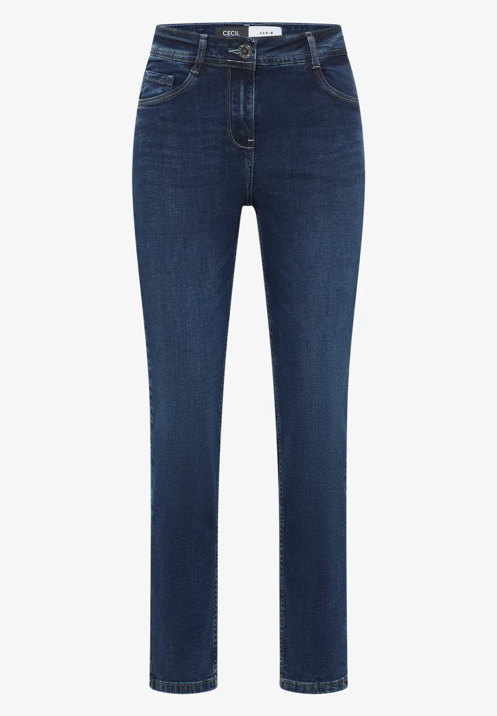Blå jeans av favoritmodellen Vicky, hög  midja, 28 längd