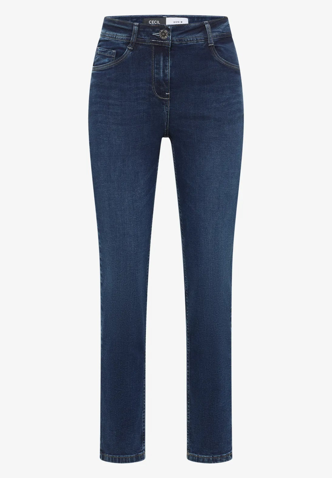 Blå jeans av favoritmodellen Vicky, hög  midja, 28 längd