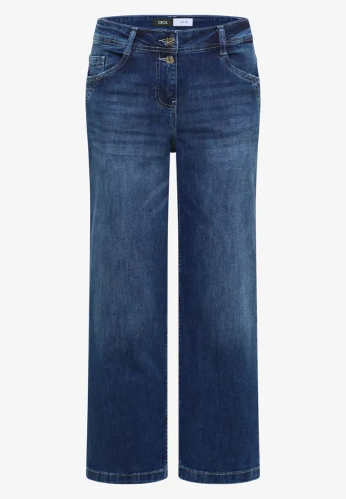 Jeans modell Neele, hög midja , vida ben, lös passform 26 längd