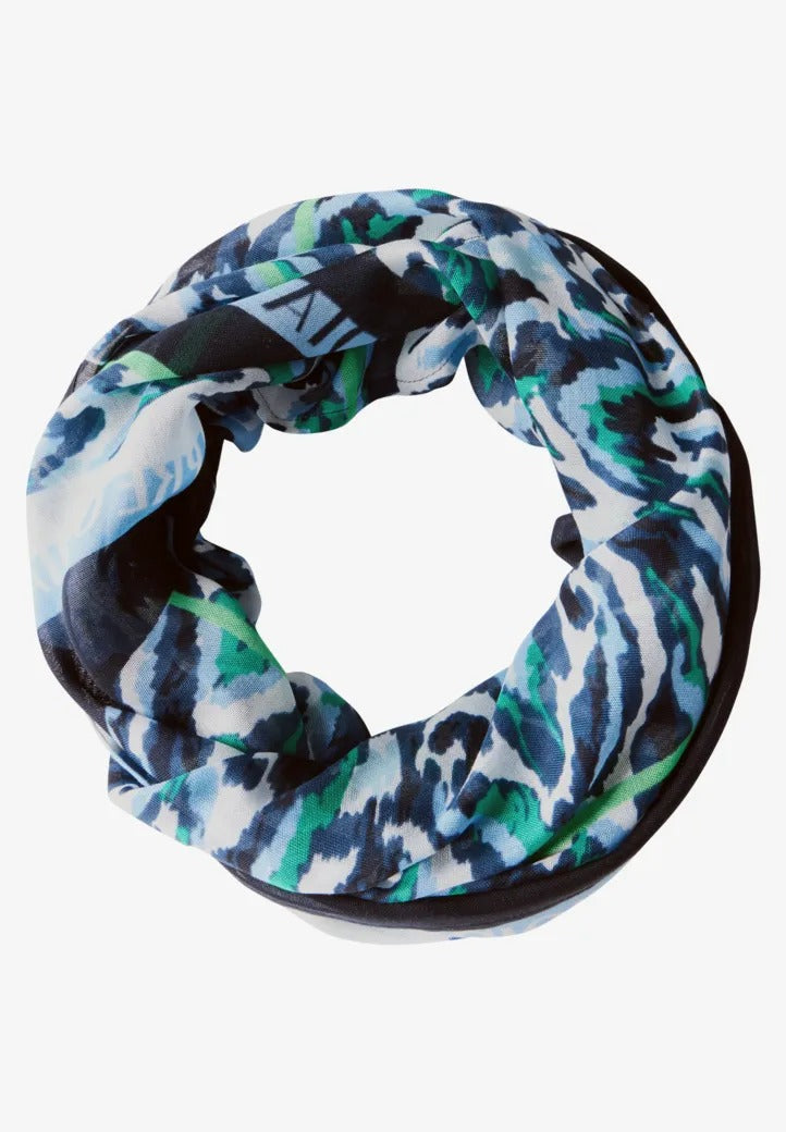 Mönstrad Loop-scarf, blå