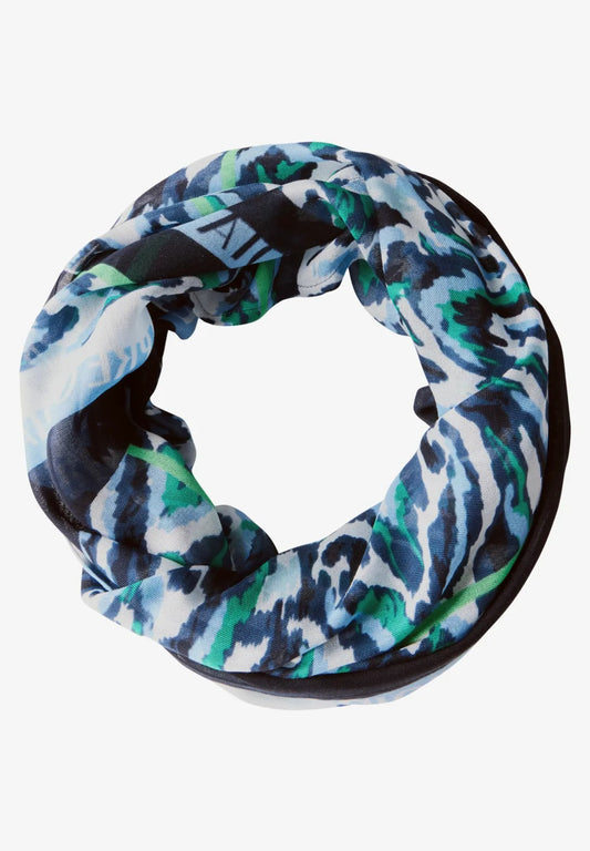 Mönstrad Loop-scarf, blå