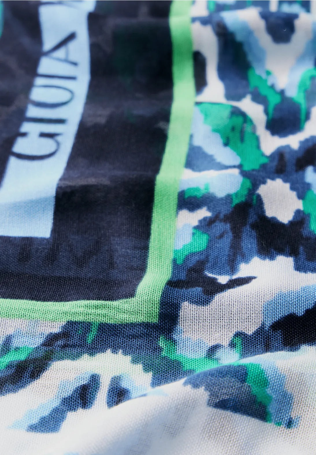 Mönstrad Loop-scarf, blå
