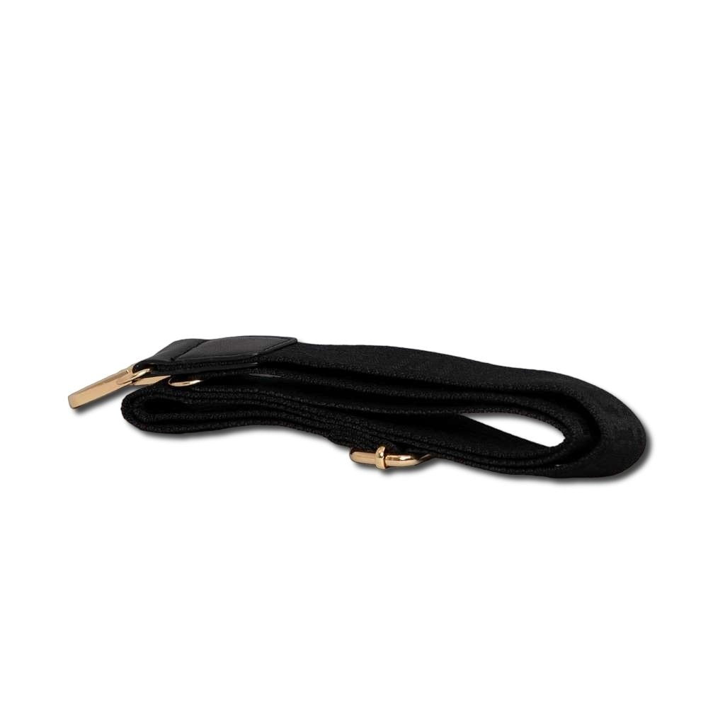 Handväska GP Logo. svart och beige