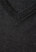 Stickad tröja med v-ringning Street One Herr, antracit grå
