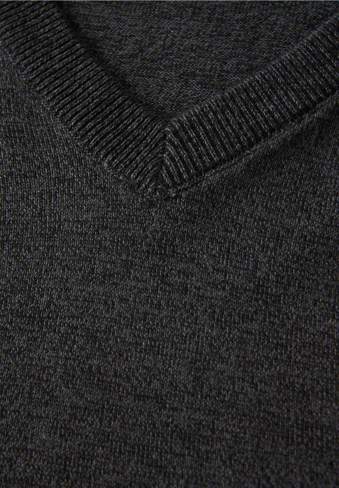 Stickad tröja med v-ringning Street One Herr, antracit grå