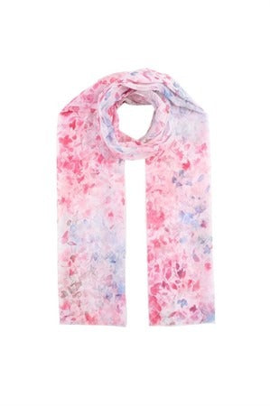 Scarf med blommor från Caramelle, rosa