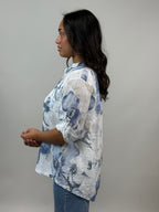 Storblommig bomullsblus Sandra419 från Mixbyheart