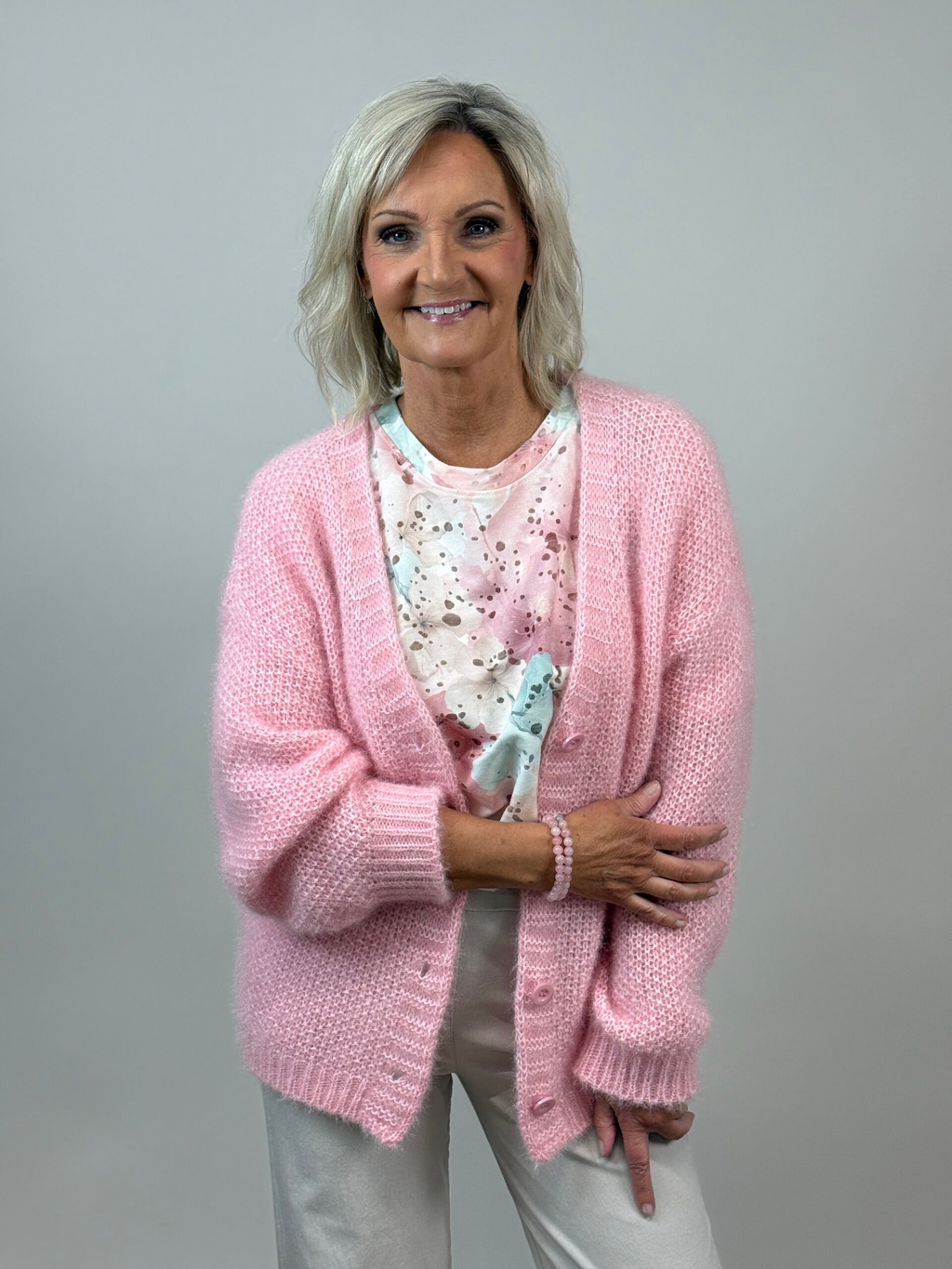 Mönstrad topp Mella från Mixbyheart ,ljusrosa