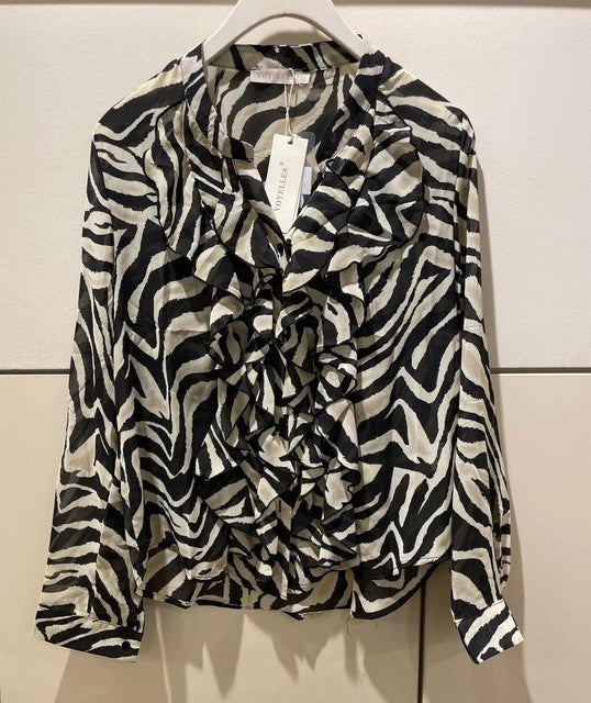 Zebramönstrad blus från Caramelle