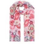 Scarf med blommönster från Caramelle, rosa