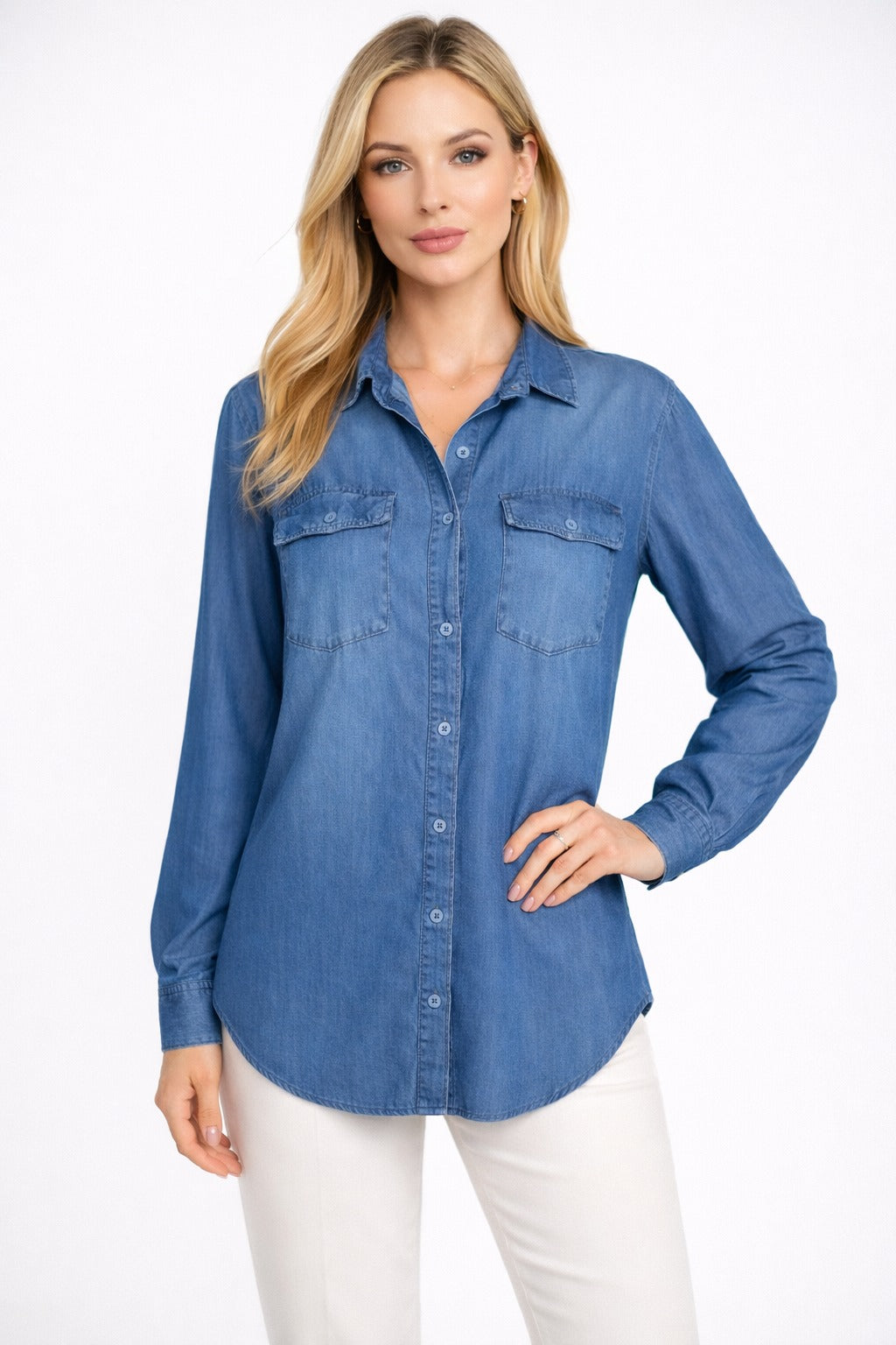 Jeansskjorta i tencel från Caramelle