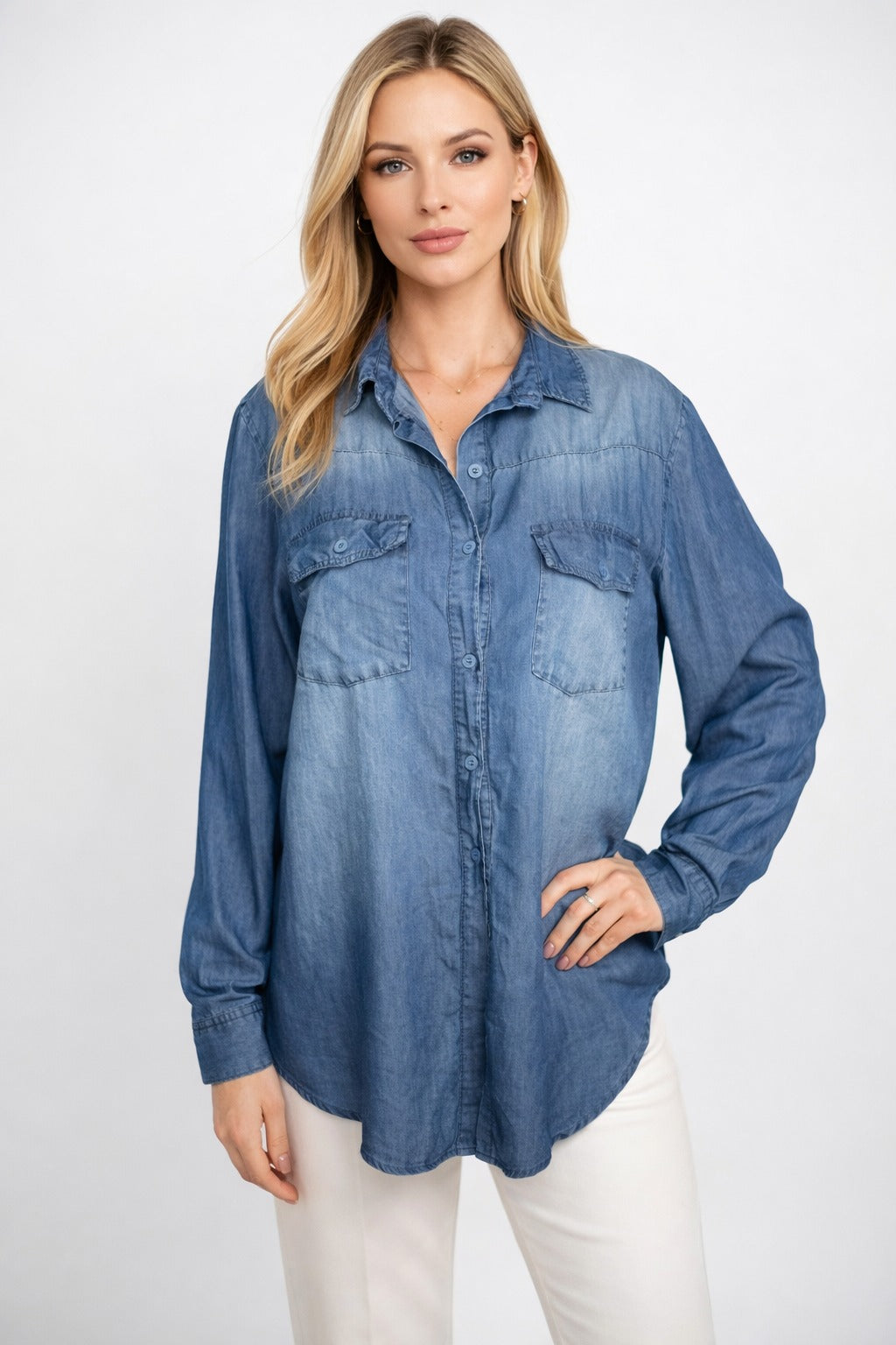 Jeansskjorta i tencel från Caramelle