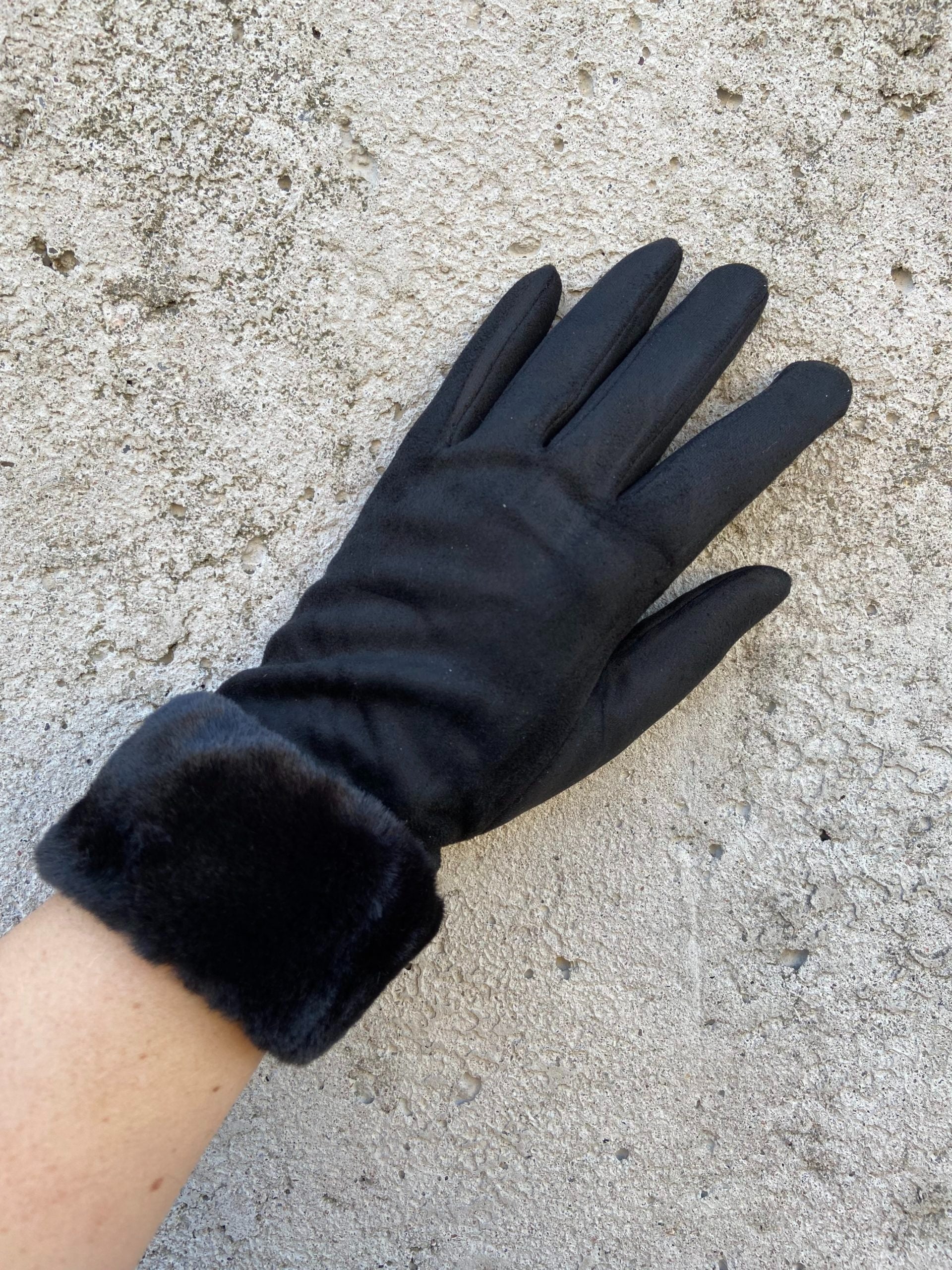 Handskar med fuskpälskant, Mixbyheart