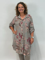 Långskjorta Milou,taupe