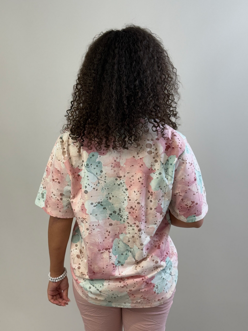 Mönstrad topp Mella från Mixbyheart ,ljusrosa