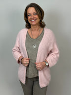 Öppen kofta med 3/4 ärm från Mixbyheart, rosa