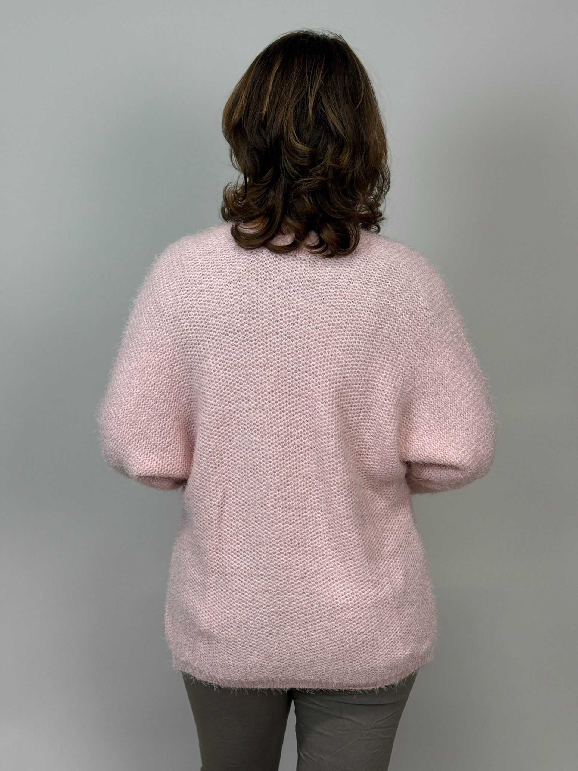 Öppen kofta med 3/4 ärm från Mixbyheart, rosa