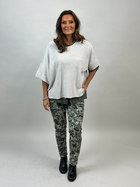 Ponchotröja Nessa beige