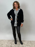 Stickad kofta  Felice med träknappar från Mixbyheart