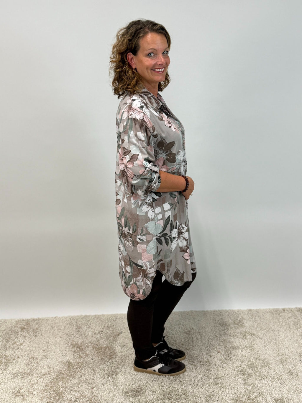 Långskjorta Nicolina, taupe