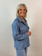 Blus/jacka Hedwig från Mixbyheart, jeansblå
