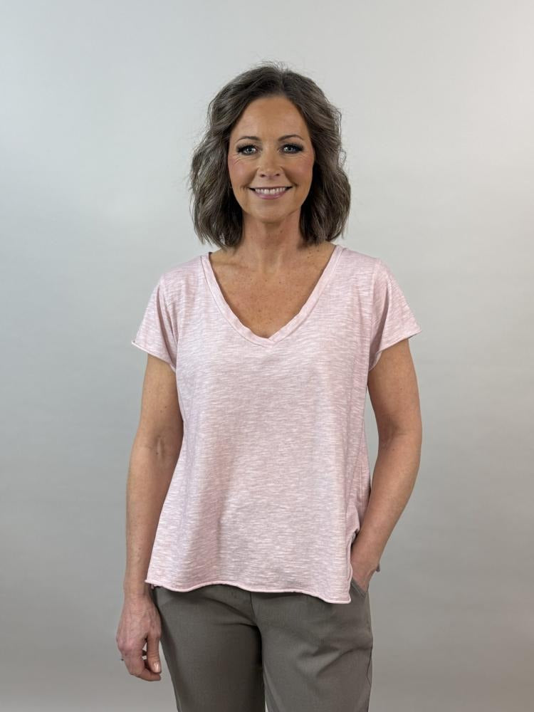 A-linjeformad t-shirt i bomull från MixbyHeart ,rosa