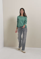 Strukturerad tröja, smokey green