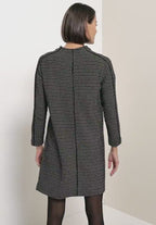 Klänning med tvåfärgad textur