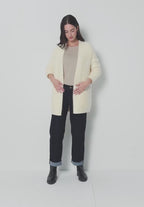 Fjädergarn kofta från Street One, cremevit