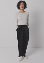 Manchesterbyxa från Street One, ledig, rak passform med hög midja