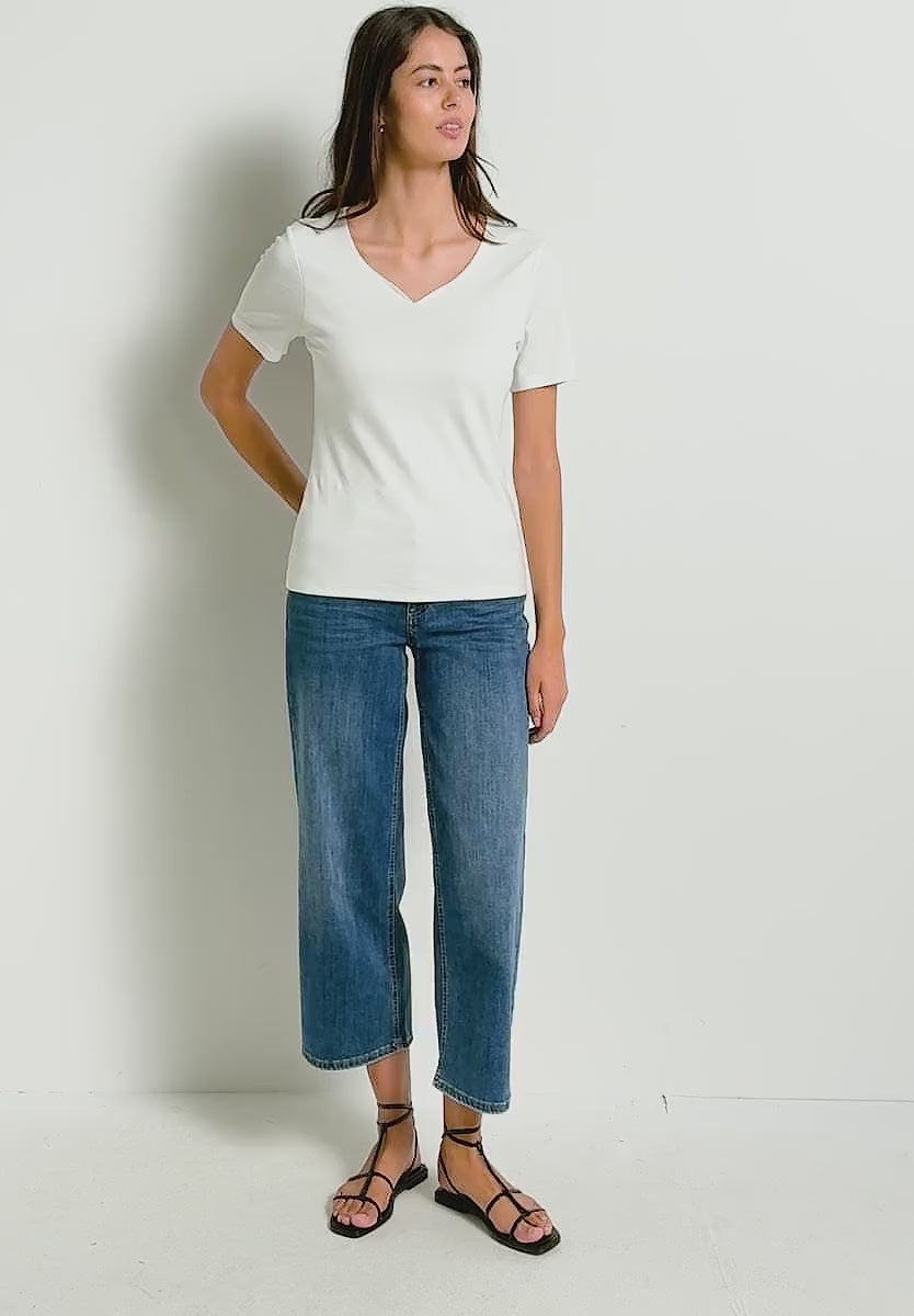 Bastopp med hjärtformad ringning från Street One, vit