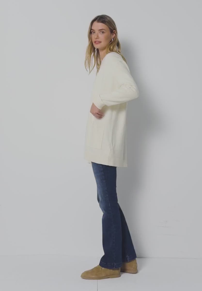 Öppen mysig kofta  från Street One, cremevit
