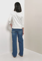 Tröja med skimrande text, vaniljvit från Cecil