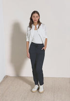 Byxa med avslappnad passform, modell Tracey blå