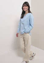 Randig blus med bäckebölja från Cecil