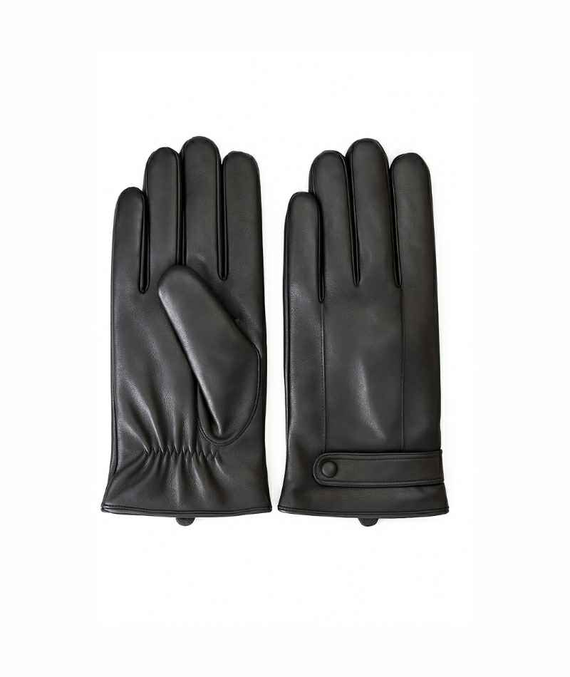 Svarta Skinnhandskar i Äkta Läder , herr